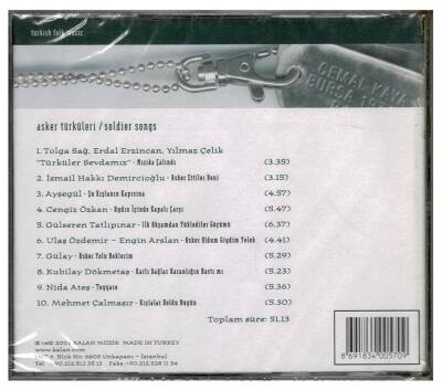 Asker Türküleri Soldiers Songs CD Müzik CD290 - 2