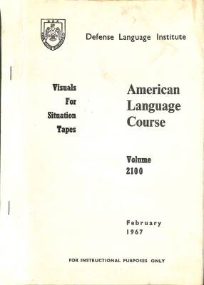 Askeri İngilizce American Language Course Visuals For Situation Tapes Volume 2100, 1967 KTP2796 - 1