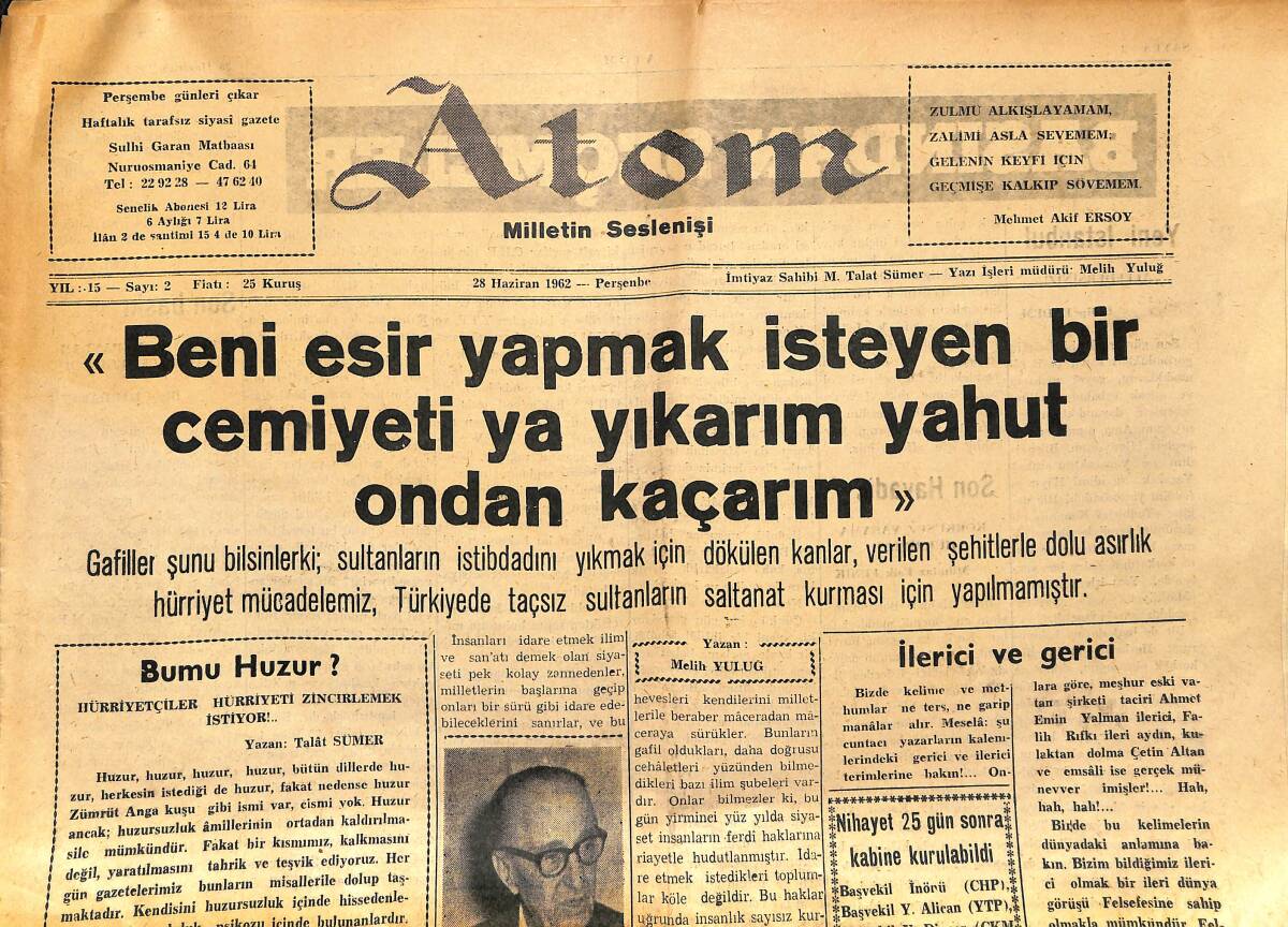 Atom Milletin Seslenişi 28 Haziran 1962 - Adana AP İl Kongresinde Kuyruk Tabiri Lanetlendi GZ153476 - 1