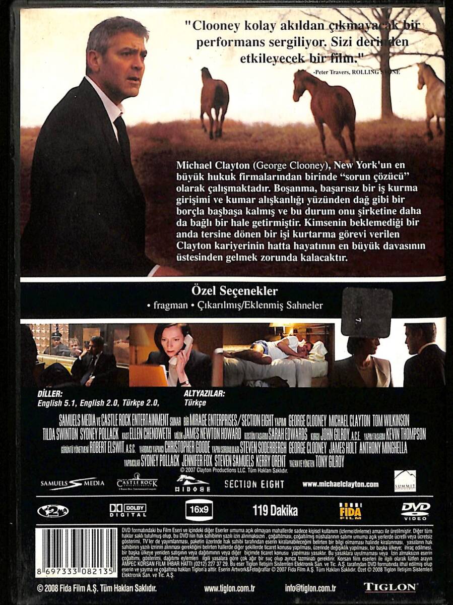 Avukat - Michael Clayton DVD Film (İkinci El) DVD2580 - 2