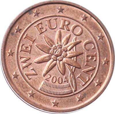 Avusturya 2 Euro Cent 2004 ÇÇT+ *Edelweiss Çiçeği* YMP8526 - 2