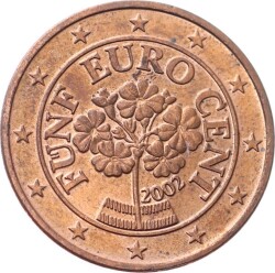 Avusturya 5 Euro Cent 2002 ÇÇT+ *Alp Çuha Çiçeği* YMP8484 - 2