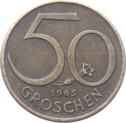 Avusturya 50 Groşen 1965 ÇT YMP9899 - 1