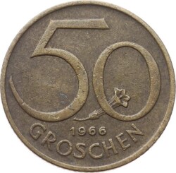 Avusturya 50 Groşen 1966 ÇT YMP9298 - 1