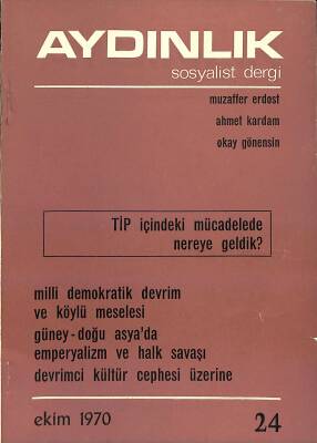 Aydınlık Sosyalist Dergi Sayı 24 Ekim 1970 NDR82557 - 1