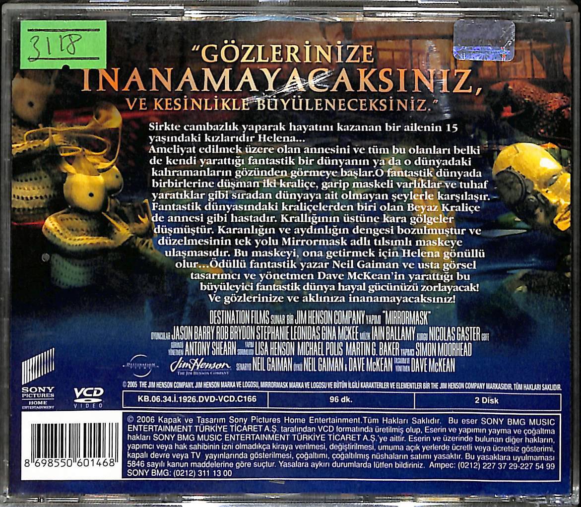 Aynalı Maske VCD Film (İkinci El) VCD26020 - 2