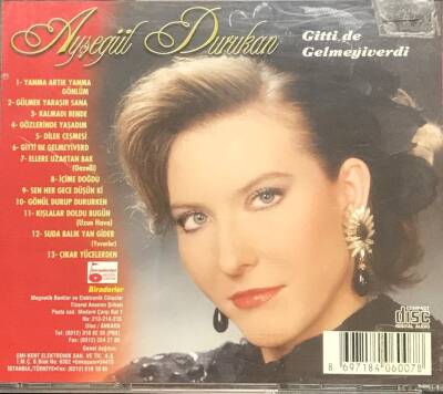 Ayşegül Durukan * Gitti De Gelmeyiverdi * ( İkinci El ) CD Müzik CD955 - 2