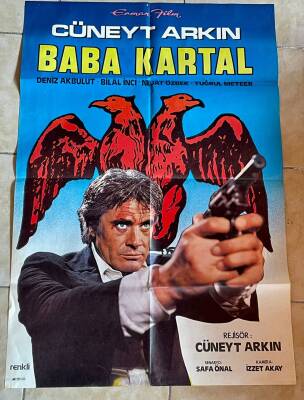 Baba Kartal Film Afişi - Cüneyt Arkın , Deniz Akbulut , Bilal İnci, Nejat Özbek, Tuğrul Meteer (68x98cm) EFMN10903 - 1