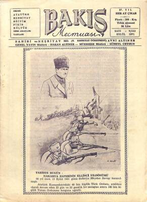 Bakış mecmuası Mimar Sinanın ölümü Sayı 333 - Eylül 1971 - Sakarya Zaferinin Ellinci Yıldönümü DRG489 - 1