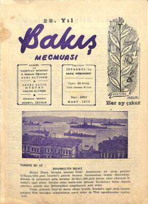 Bakış mecmuası Mimar Sinanın ölümü Sayı 339 - Mart 1972 - İstanbulun İşgali DRG490 - 1