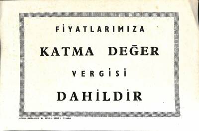 Bakkaliye Kartpostal - Fiyatlarımıza Katma Değer Vergisi Dahildir KRT19626 - 1