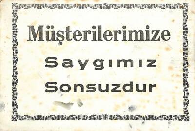 Bakkaliye Kartpostal - Müşterilerimize Saygımız Sonsuzdur Kartpostal KRT19558 - 1