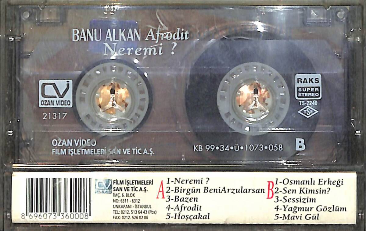 Banu Alkan - Afrodit / Neremi? Kaset (İkinci El) KST27373 - 2