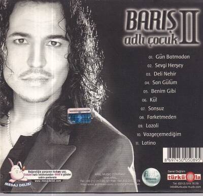 Barış Adlı Çocuk 2 * ( İkinci El ) CD Müzik CD1253 - 2