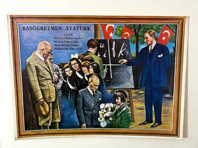 Başöğretmen Atatürk Dev Boy Poster 70x50cm BRKT32 - 1