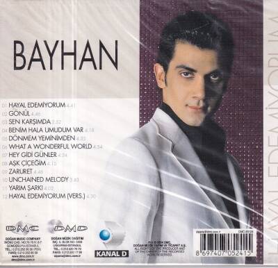 Bayhan - Hayal Edemiyorum (Sıfır Ürün) CD Müzik CD1192 - 2