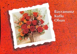 Bayram Kutlama Temalı Kartpostal KRT15708 - 1