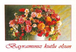 Bayram Kutlama Temalı Kartpostal KRT15709 - 1