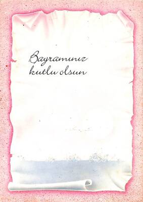 Bayram Kutlama Temalı Kartpostal KRT16040 - 1