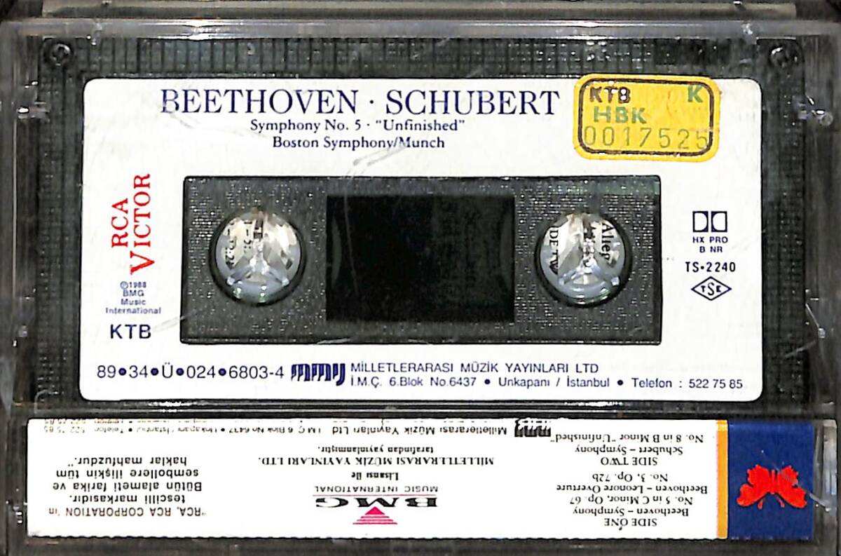 Beethoven - Schubert Kaset (İkinci El) KST27648 - 2