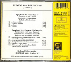 Beethoven - Symphonien Nr. 5 & 6 - Pastorale CD (İkinci El) CD3729 - 2