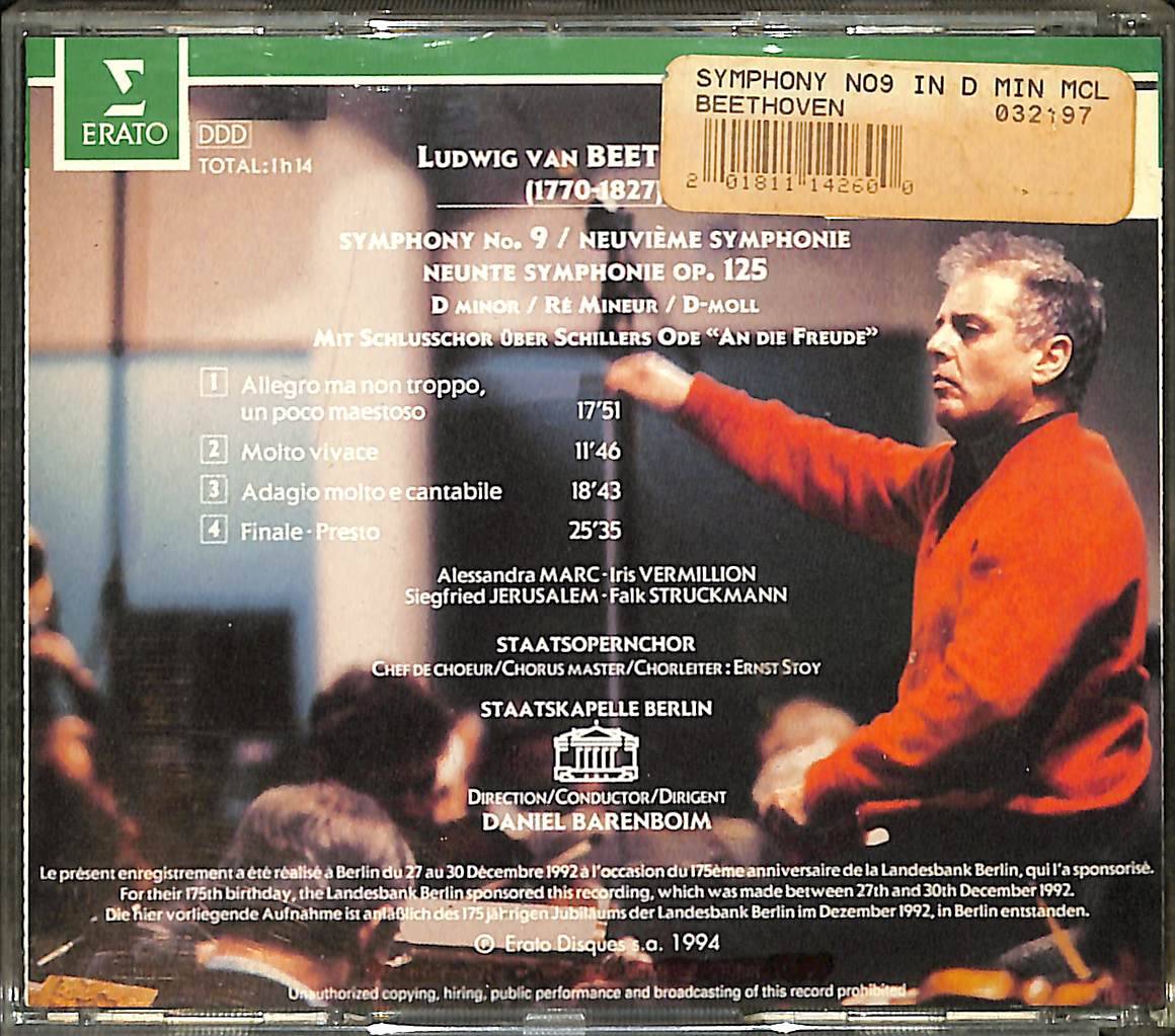 Beethoven - Symphony No 9 CD (İkinci El) CD3650 - 2