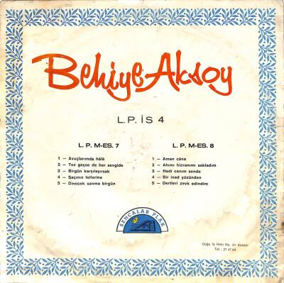 Behiye Aksoy (1971) - Avuçlarımda Hala Sıcaklığın Var LP (107) PLK18359 - 2