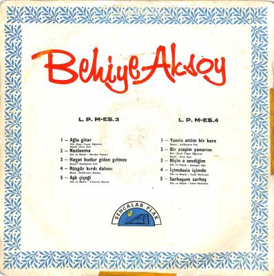 Behiye Aksoy - Ağla Gitar LP *SADECE PLAK KABIDIR* (106) PLK20474 - 2