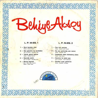 Behiye Aksoy - Beni Benden Alan LP (107) PLK20476 - 2