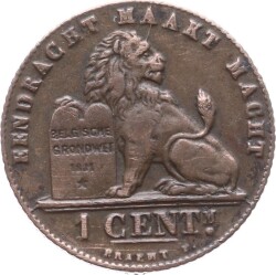 Belçika 1 Cent 1912 ÇA YMP1948 - 1