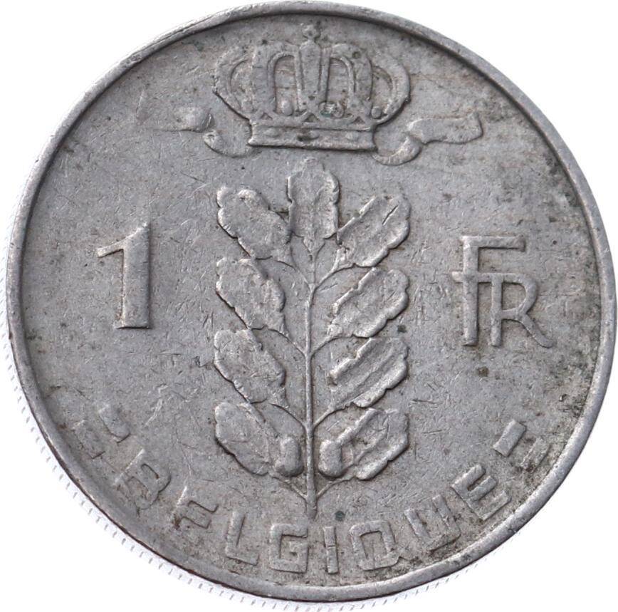 Belçika 1 Frank 1954 ÇT *Baudouin I - Belgique (Fransızca)* YMP8355 - 1