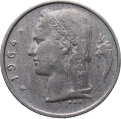 Belçika 1 Frank 1964 ÇT *Baudouin I - Belgie (Hollandaca)* YMP9263 - 2