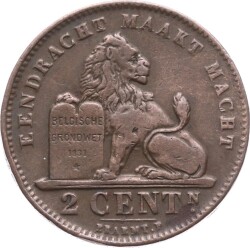 Belçika 2 Cent 1910 ÇA YMP1932 - 1