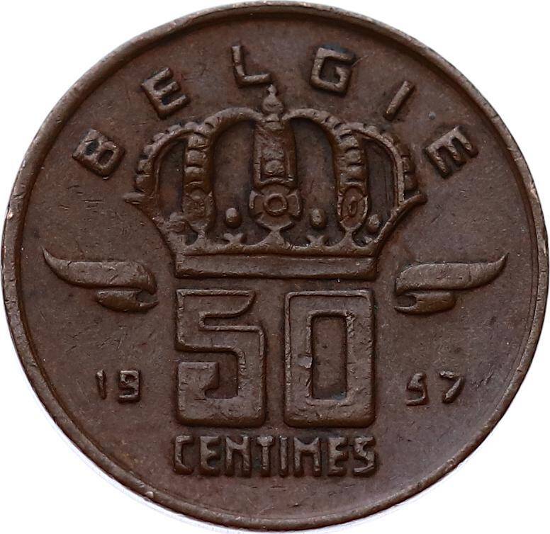 Belçika 50 Centimes 1957 ÇÇT YMP6154 - 1