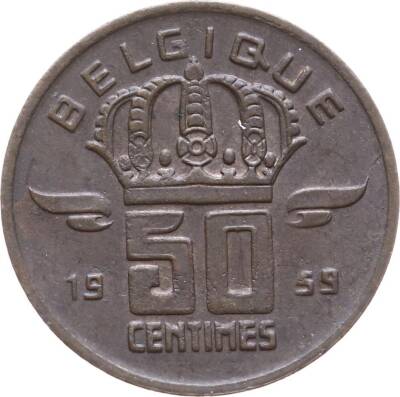 Belçika 50 Centimes 1959 ÇT YMP1908 - 1