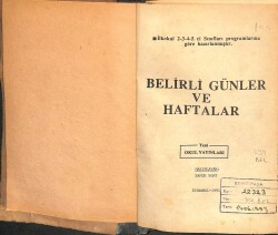 Belirli Günler ve Haftalar 1991 (ilkokul 2-3-4-5.sınıflar) KTP2790 - 1