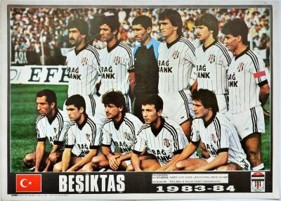 Beşiktaş 1983-1984 Yılı Oyuncu Kadrosu (35x50cm) Kartpostal KRT11108 - 1