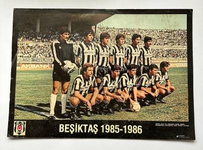 Beşiktaş Oyuncu Kadrosu 1985 - 1986 Kartpostal KRT11103 - 1