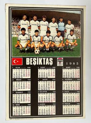 Beşiktaş Oyuncu Kadrosu Ve 1985 Takvimi Kartpostal KRT11104 - 1