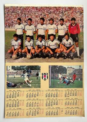 Beşiktaş Oyuncu Kadrosu Ve 1985 Takvimi Kartpostal KRT11106 - 1