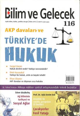 Bilim Ve Gelecek Aylık Bilim , Kültür , Politika Dergisi Ekim 2013 - AKP Davaları Ve Türkiyede Hukuk NDR78946 - 1