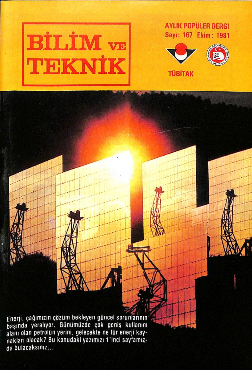 Bilim Ve Teknik Dergisi Ekim 1981 Sayı : 167 NDR89078 - 1