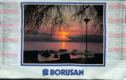 BORUSAN 1985 Yılı Büyük Boy Duvar Takvimi (Bütün Aylar Mevcuttur) NDR67169 - 2