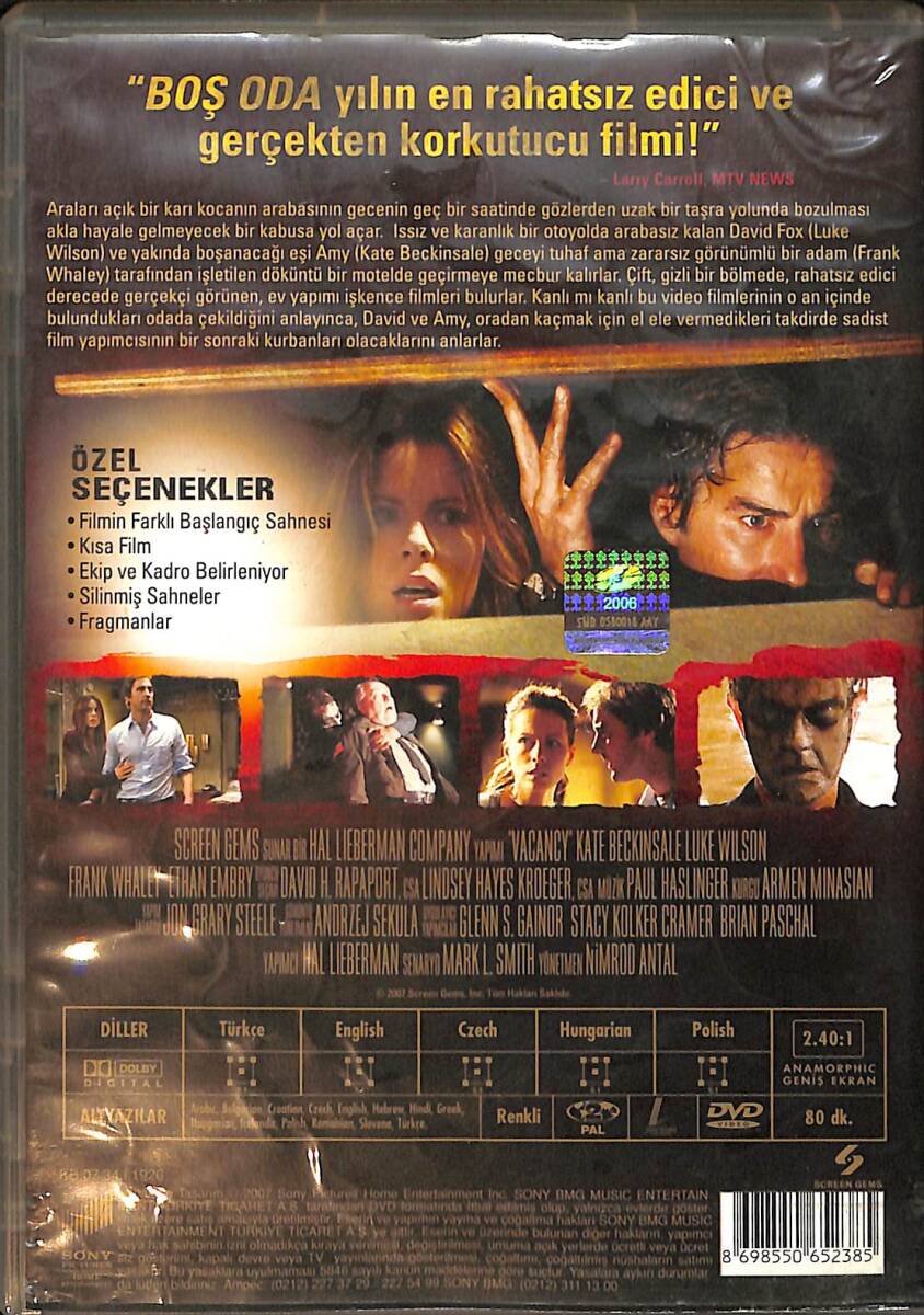 Boş Oda DVD Film (İkinci El) DVD2518 - 2