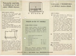 BROŞÜR - Philips Transistörlü B4 TR 91 T Modeli Radyonun Kullanma Tarifnamesi Uzun Orta Ve Kısa Dalga İstasyonları EFM2026 - 2