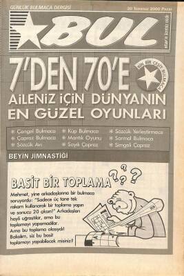 Bul - Günlük Bulmaca 30 Temmuz 2000 NDR85558 - 1