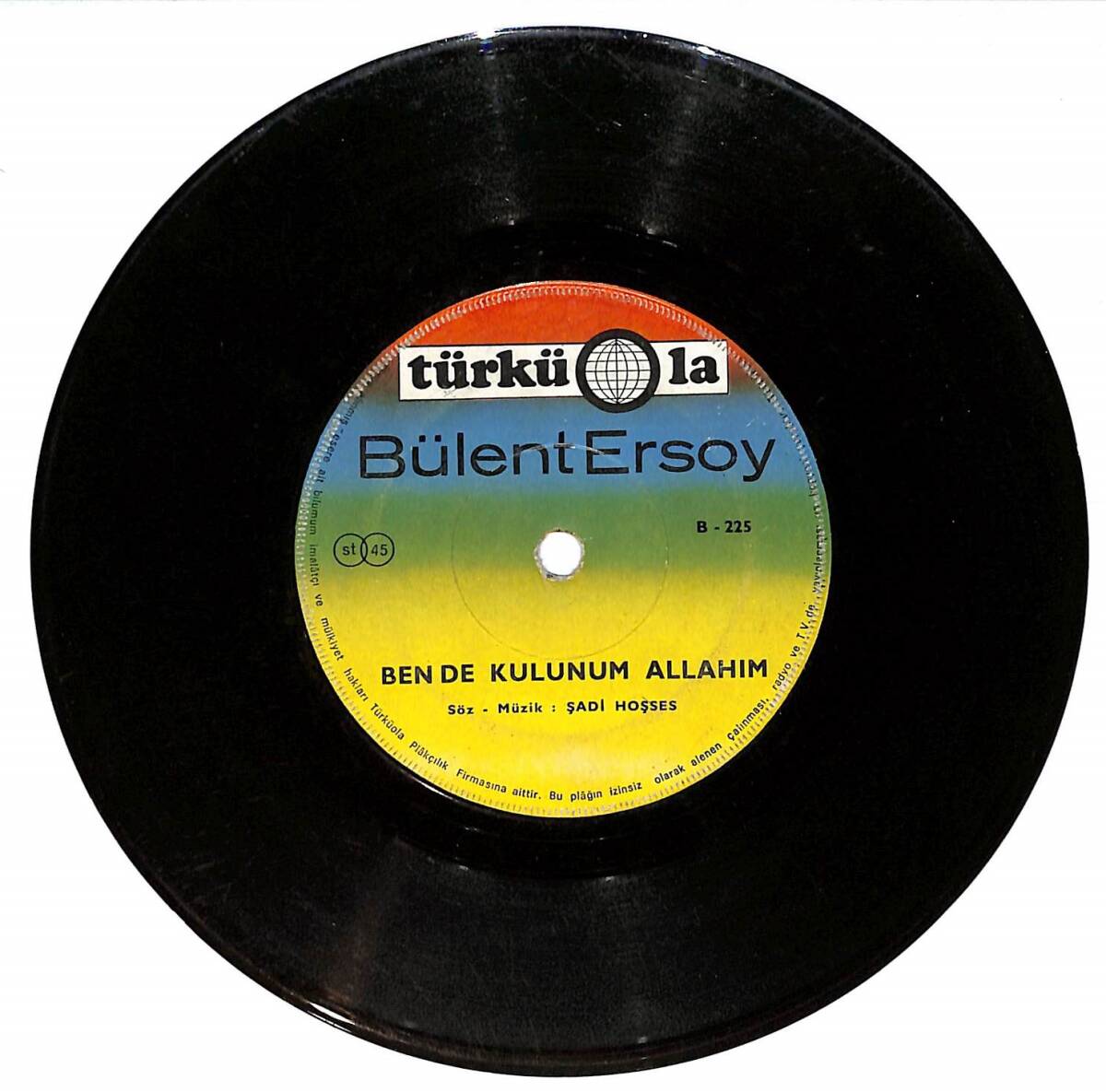 Bülent Ersoy - Dolmamış Çilem / Ben de Kulunum Allahım Plak (10/7) PLK25075 - 2