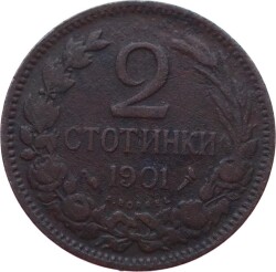 Bulgaristan 2 Stotinki 1901 Temiz+ YMP4281 - 1