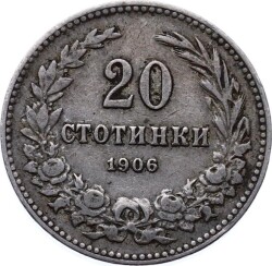 Bulgaristan 20 Stotinki 1906 ÇT *Ferdinand I* YMP7127 - 1