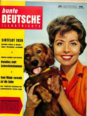 Bunte Deutsche Illustrierte 28.11.1959 - Sonja Ziemann, Margaret Mitchell - 1